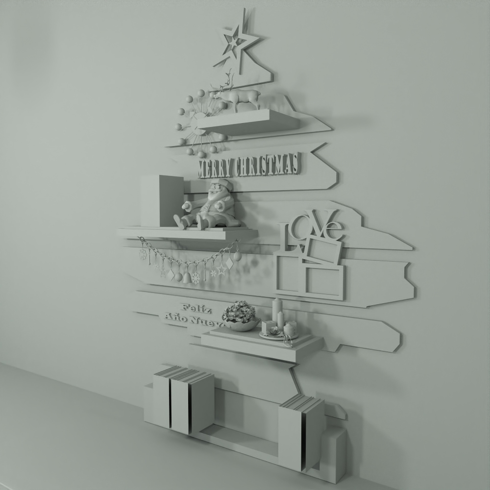Christmas Tree Bookshelves by EA09studio 3DOcean